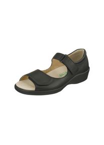 Natural Feet Damen Sandale "Tunis", Gr. 42, schwarz, Leder, casual, Schuhe, mit stoßdämpfender PU-Laufsohle