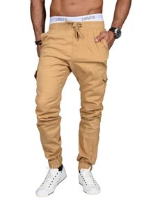 Herren Cargohose "ASCuffy", beige, Gr. 34, Alessandro Salvarini, Obermaterial: 98% Baumwolle, 2% Elasthan, Hosen, Elastischer Bund mit Gummi versehen