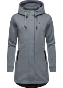 Ragwear Damen Kapuzensweatjacke "Letti Bonded", grau, sportlich, Gr. M, Feinstrick, Sweatware, Obermaterial: 100% Polyester, Innenfutter: 100%