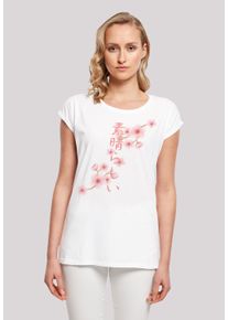 F4NT4STIC Damen T-Shirt "Kirschblüten Asien", weiß, casual, Gr. XXL, Obermaterial: 100% Baumwolle, Shirts, Print