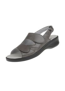 Natural Feet Damen Sandale "Cornelia", Gr. 35, grau, Lederimitat, casual, Schuhe, mit bequemem Sola-Stretch