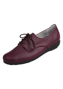 Natural Feet Damen Schnürschuh "Larissa", Gr. 35, lila, Leder, elegant, Schuhe, aus hochwertigem Hirschleder