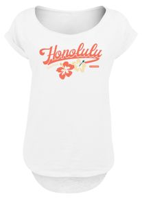 F4NT4STIC Damen T-Shirt "PLUS SIZE Honolulu", weiß, casual, Gr. XL, Obermaterial: 100% Baumwolle, Shirts, Print