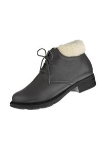 Natural Feet Damen Stiefelette "Stiefelette Sinja", Gr. 36, grau, Leder, casual, Schuhe, mit kuscheligem Warmfutter