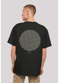 F4NT4STIC Herren T-Shirt "Geometrics Grau", schwarz, casual, Gr. L, Obermaterial: 100% Baumwolle, Shirts, Print