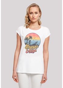 F4NT4STIC Damen T-Shirt "Stranger Things LA Gradient", weiß, casual, Gr. 4XL, Obermaterial: 100% Baumwolle, Shirts, Premium Qualität