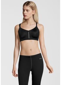 ENDURANCE ATHLECIA ATHLECIA Damen Sport-BH, Gr. 80, schwarz, 74% Polyamid, 26% Elasthan, unifarben, sportlich, BHs, mit Zipper für starke Belastbarkeit