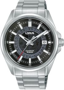 Lorus Herren Automatikuhr, silber, Armbanduhren, Armbanduhr, Herrenuhr, Datum, Edelstahlarmband
