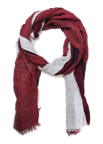 Damen Modeschal "Fenja", rot, Basic,casual,modisch, Collezione Alessandro, gestreift, Viskose, Modetücher, im Streifendesign mit kleinen Punkten