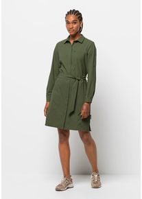 Jack Wolfskin Damen Blusenkleid "LIGHT WANDER DRESS W", grün, Gr. XL, OBERSTOFF 100% POLYESTER, Kleider
