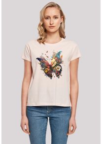 F4NT4STIC Damen T-Shirt "Schmetterling Magic", pink, casual, Gr. L, Obermaterial: 100% Baumwolle, Shirts, Print
