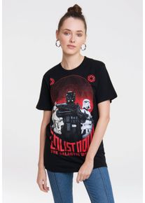 logoshirt Damen T-Shirt "Star Wars", schwarz, casual, Gr. XL, bedruckt, 100% Baumwolle, Shirts, mit Rogue One-Print