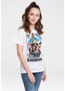 logoshirt Damen T-Shirt "Marvel Comics", weiß, casual, Gr. S, bedruckt, 100% Baumwolle, Shirts, mit Guardians Of The Galaxy-Print
