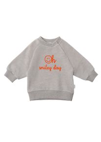 Liliput Herren Sweatshirt "Oh smiley day", grau, Gr. 74, bedruckt, 80% Baumwolle, 20% Polyester, Sweatshirts, Mit niedlichem Statement-Print