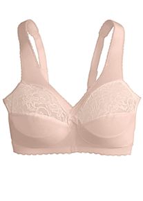 Glamorise Damen Entlastungs-BH, Gr. 95, beige, 50% Polyamid, 40% Polyester, 10% Elasthan, BHs