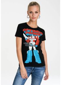 logoshirt Damen T-Shirt "Optimus Prime - One Shall Stand", schwarz, casual, Gr. L, bedruckt, 100% Baumwolle, Shirts, mit lizenziertem Originaldesign