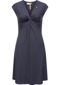 Ragwear Damen Jerseykleid "Comfrey Solid", blau, feminin, Gr. XXL, Material: 48% Viskose, 47% Polyester, 5% Elasthan, Kleider, stylisches Sommerkleid