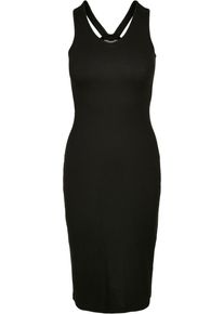 Urban Classics Damen Shirtkleid "Urban Classics Damen Ladies Midi Sleeveless Rib Dress", schwarz, klassisch, Gr. XS, unifarben, 75% Polyester, 20%