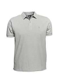 Herren Poloshirt, grau, casual, Gr. 6XL, Ahorn Sportswear, bestickt, 80% Baumwolle, 20% Polyester, Shirts, in klassischem Design