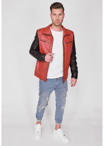 JCC Herren Lederjacke "31019182", rot, Gr. 58, Obermaterial 100% Leder, Lamm / Lining: 100% Polyester, Jacken