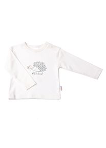 Liliput Jungen Langarmshirt "Igel", beige, casual, Gr. 50, bedruckt, 100% Baumwolle, Shirts, mit Druckknöpfen auf der Schulter