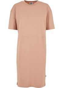 Urban Classics Damen Shirtkleid "Urban Classics Damen Ladies Organic Oversized Slit Tee Dress", gelb, klassisch, Gr. XL, unifarben, 100% Baumwolle,