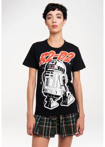 logoshirt Damen T-Shirt "Star Wars - R2-D2", schwarz, casual, Gr. XL, bedruckt, unifarben, 100% Baumwolle, Shirts, mit coolem Print