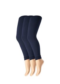 s.Oliver Kinder Strumpfhose "Leggings 3er Pack", Gr. 98, blau, 90% Polyamid 10% Elasthan, Strumpfhosen