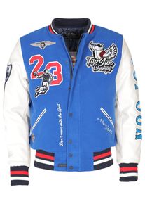 Top Gun Herren Collegejacke "TG23004", blau, Gr. XXL, Obermaterial, Futter, Wattierung, Strick: 100% Polyester / Beschichtung Ärmel: 100%