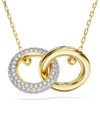 Swarovski Damen Kette mit Anhänger "DEXTERA INTERLINKED, 5668820, 5670251", Metall, L: 45cm B: 27mm, gold, Metall, B:27mm, Halsketten, mit Swarovski