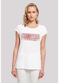 F4NT4STIC Damen T-Shirt "Stranger Things Glow Logo", weiß, casual, Gr. XS, Obermaterial: 100% Baumwolle, Shirts, Premium Qualität