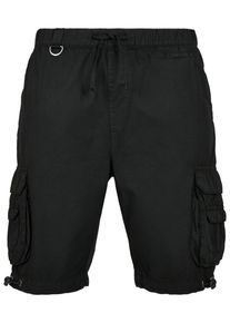 Urban Classics Herren Stoffhose "Urban Classics Herren Double Pocket Cargo Shorts", schwarz, Gr. L, unifarben, 100% Baumwolle, Hosen