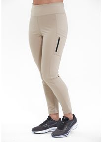 Endurance Damen Stoffhose "Janney", beige, sportlich, Gr. 36, unifarben, 100% Nylon, Hosen, mit winddichter Funktion