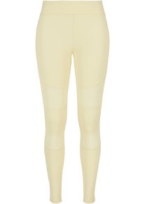 Urban Classics Damen Leggings "Urban Classics Damen Ladies Tech Mesh Leggings", gelb, Gr. XL, unifarben, 80% Polyamid, 20% Elasthan, Hosen