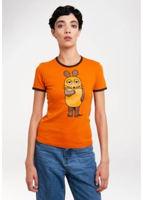 logoshirt Damen T-Shirt "Die Sendung mit der Maus - Die Maus", bunt, casual, Gr. S, bedruckt, 100% Baumwolle, Shirts, mit lizenziertem Print