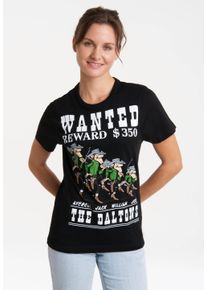 logoshirt Damen T-Shirt "Lucky Luke - The Daltons", schwarz, casual, Gr. XXL, bedruckt, 100% Baumwolle, Shirts, mit lizenziertem Print