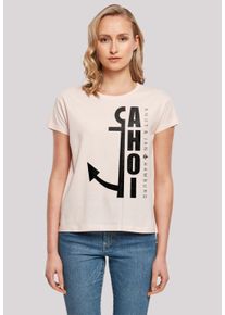 F4NT4STIC Damen T-Shirt "Ahoi Anker Knut & Jan Hamburg", pink, casual, Gr. S, Obermaterial: 100% Baumwolle, Shirts, Print