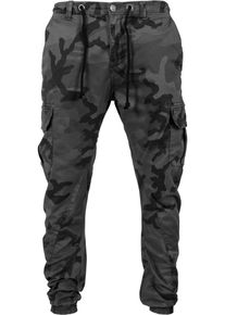 Urban Classics Herren Cargohose "Urban Classics Herren Camo Cargo Jogging Pants", grau, Gr. 40, 98% Baumwolle, 2% Elasthan, Hosen