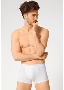 Sloggi Herren Boxer "men Basic Short 2P", Gr. 5, weiß, Single Jersey, Obermaterial: 94% Baumwolle, 6% Elasthan, Unterhosen, perfekter Sitz