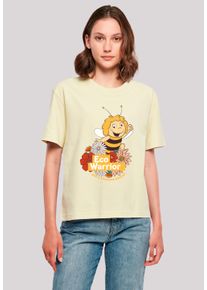 F4NT4STIC Damen T-Shirt "Die Biene Maja Eco Warrior Heroes of Childhood", gelb, casual, Gr. XXL, Obermaterial: 100% Baumwolle, Shirts, Nostalgie,