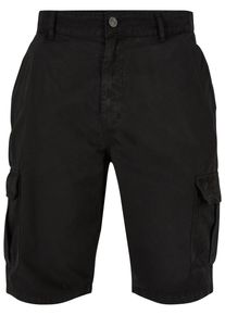 Urban Classics Herren Stoffhose "Urban Classics Herren Big Cargo Bermuda", schwarz, Gr. 32, unifarben, 100% Baumwolle, Hosen