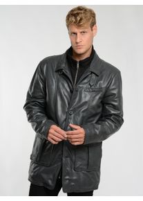 JCC Herren Lederjacke "3102236", grau, Gr. 56, Obermaterial: 100% Lammleder; Innenfutter oben: 100% Polyester; Innenfutter unten: 100% Baumwolle;