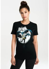 logoshirt Damen T-Shirt "Batman - Fullmoon", schwarz, casual, Gr. XL, bedruckt, 100% Baumwolle, Shirts, mit lizenzierten Originaldesign