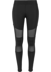 Urban Classics Damen Leggings "Urban Classics Damen Ladies Tech Mesh Leggings", schwarz, Gr. S, unifarben, 80% Polyamid, 20% Elasthan, Hosen