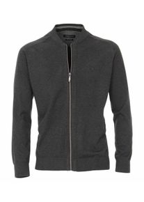 Casamoda Herren Strickjacke "Casamoda Strickjacke uni", grau, Gr. XL, 100% Baumwolle, Strickjacken