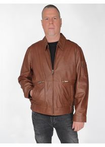 JCC Herren Lederjacke "3102229", braun, Gr. 70, Oberstoff 100% Leder / Innenfutter oben: 100% Polyester / Innenfutter unten: 100% Baumwolle /