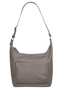Bruno Banani Damen Shopper, grau, Leder, unifarben, leicht glänzend, Taschen, echt Leder
