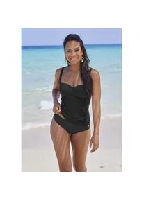 Tankini-Top Lascana "Comfy" Gr. 36, Cup C, schwarz Damen Bikini-Oberteile Bequeme Passform ohne Bügel