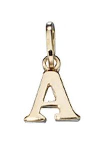 Buchstaben-Anhänger Jobo "Anhänger Buchstabe" Schmuckanhänger Gr. A, Gelbgold 333, goldfarben (gelbgold 333) Damen 333 Gold