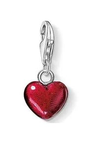 Charm-Einhänger Thomas Sabo "Rotes Herz, 0794-007-10" Charms bunt (silberfarben-rot) Damen